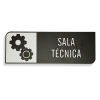 Placa de Sinalização Indicativa em MDF Efeito 3D - Sala Técnica